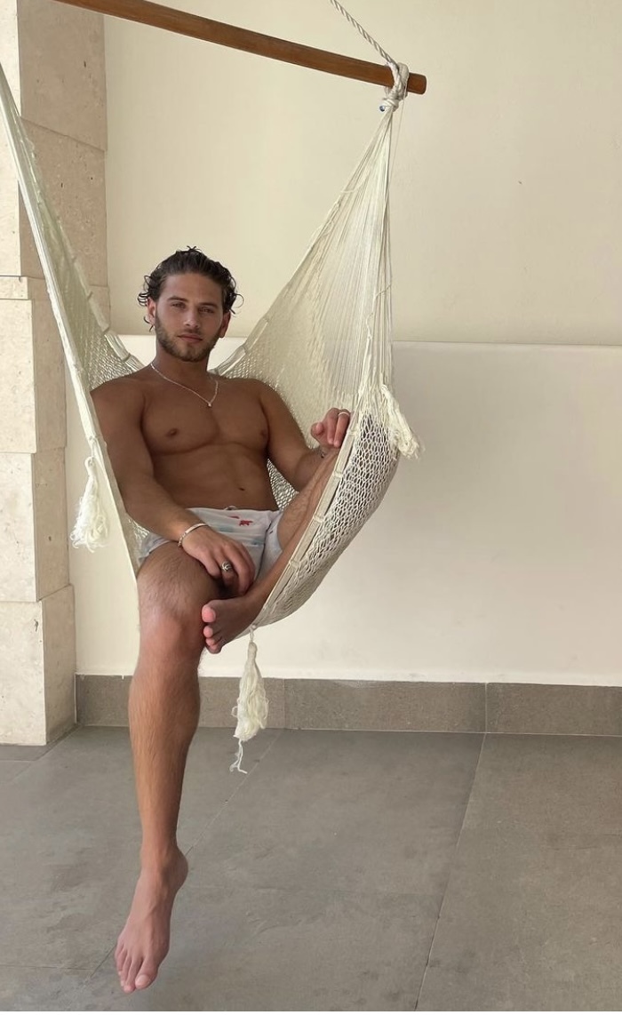 Eyal Booker barefoot & Shirtless in hammock